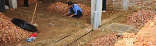 perforated pipe for termite treatment